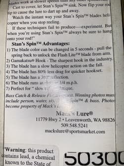 SUPER TUFF FIND!!Macks SPINNERBAIT!UNKNOWN 🎣 FUN OR COLLECT VINTAGE LURE!! - Thumbnail 7