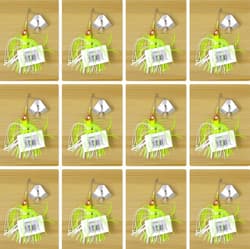 (12) Strike King BIN 1/8 Oz. Chartreuse/White Buzz Baits Buzzbait GMBBZ18-3 New - Thumbnail 1