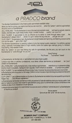 New 2 Official B.A.S.S. Spinnerbaits and Bomber Bushwhacker Spinnerbait Sealed - Thumbnail 9