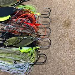 Evergreen D-Zone Spinnerbait Set 1/2oz 3/8oz White Chart Pre-spawn Dynamo Gold - Thumbnail 12