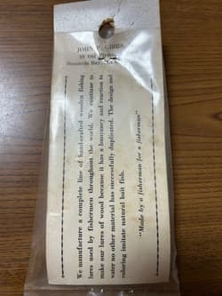 GIBBS Wood Topwater Lure White/Red, 2 Hooks, Used, Fishing Accessories - Thumbnail 4