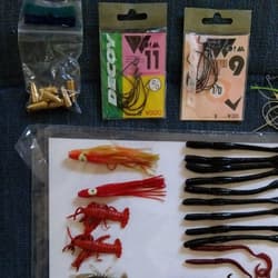 Spinnerbait, worm, glitter, squid soft lure, anchor, hook, set, season is - Thumbnail 8