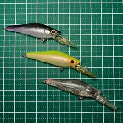Megabass Live X Smolt Old Rare 3pcs Lure Used Fishing Accessories - Thumbnail 2
