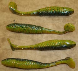 3.5" Swim Minnow Sunfish Laminate Paddle Tail Swimbait Trailer for A Rig 50 pk - Thumbnail 1