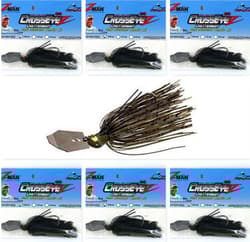 (6) Z-Man 3/8 Oz Crosseyez Chatterbait Fishing Lure Green Pumpkin CBCE38-03 New - Thumbnail 1