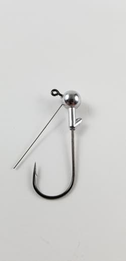 25- 1/4oz 3/0 Weedless Jighead Wire STRAIGHT EYE Grub Head Swimbait Umbrella Rig - Thumbnail 2