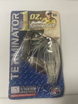 Original Terminator T-1  Titanium Double Willow Spinnerbait 1 Ounce Cal I Green. - Thumbnail 1