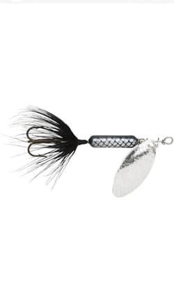6X Yakima 208 1/8 oz Original Rooster Tail Black Fishing Spinnerbait Lure - Thumbnail 7