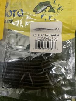 NO.6658 Gary Yamamoto 4.5 inch Flat Tail Worm Near Mint 4-piece Set - Thumbnail 3