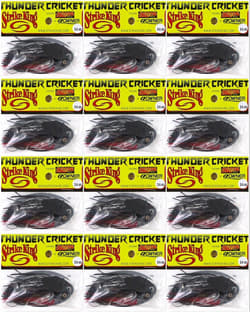 (12) Strike King 3/4 Oz Thunder Cricket Bladed Vibrating Jigs Black Widow New - Thumbnail 1