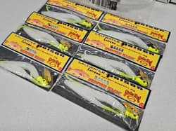 (6) Strike King 1/4oz Redfish Magic SALTWATER POISON SWIM'N JIG...#863...NOC!!! - Thumbnail 2