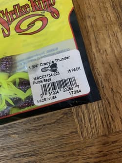 Mr Crappie By Strike King 2" Crappie Thunder Purple Sage-BRAND NEW-SHIPS N 24 HR - Thumbnail 2