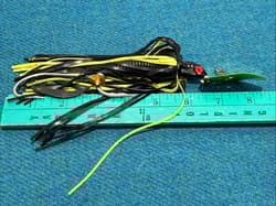 Large Original Chatterbait Black Green And Yellow Fishing Lure - Thumbnail 1