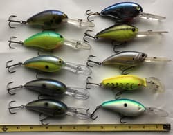 Strike King Bomber Norman Manns Deep Diving Crankbait Fishing Lure Lot Of 10 S10 - Thumbnail 1