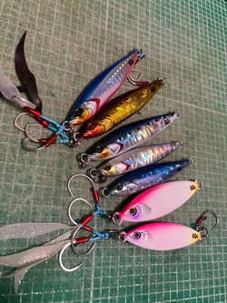 Flag Trap 60g x3, 40g x2, 40g/60g Throw Lures, Used, Fishing Accessories - Thumbnail 1