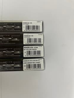 Megabass Mayfly 124F Set 5 Spinners, New, Special Colors for Seabass - Thumbnail 2