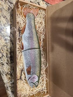 🔴Hinkle Trout 🔴Swimbait Painted Andrew Rare Fishing Lure 11 Glide 🔴 - Thumbnail 1