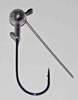 (25) 1/4 oz 3/0 Weedless jighead wire FLAT EYE grub head swimbait Umbrella rig - Thumbnail 1