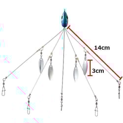 Anshin Mercari Delivery Alabama Rig 5 Arms With Blade 3 Sets Blue - Thumbnail 5