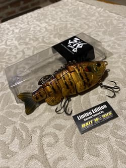 3:16 Lure Company 5” Freestyle Bluegill Swimbait-Floating BaitWorks Custom Color - Thumbnail 1