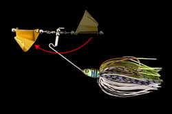 Jackall Swing Arm Buzzbait GARGLE 3/8 oz # Chart Tail Gill NEW J41 - Thumbnail 3