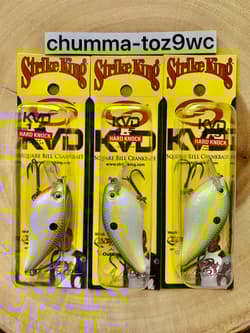 KVD1.5 (Lot Of 3) “Hard Knock” Square-bill Crankbait, Strike King, Bass, NWT! - Thumbnail 5