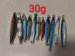 Metal Jig Set 15g-80g 46pcs Shore Jigging Used Ocean Fishing Accessories - Thumbnail 2