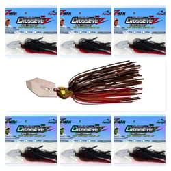 (6) Z-Man 3/8 Oz Crosseyez Chatterbait Fishing Lure Chili Dog CBCE38-10 New - Thumbnail 1