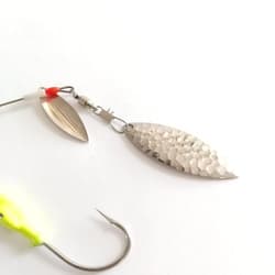 Old Spinnerbait 3/8 oz 10g Yellow Freshwater Fishing Lure Used - Thumbnail 4