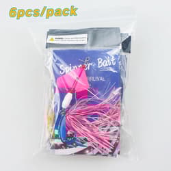 Fishing Buzzbait Lures Bass Spinnerbait Kit Buzz Bait Small, B- 6pcs - Thumbnail 6