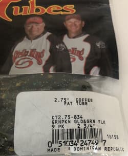 Strike King CT2.75-834 Coffee Flip N Tube FAT TUBEBait 2.75"-1ea 9pk-NEW-SHIP24H - Thumbnail 4