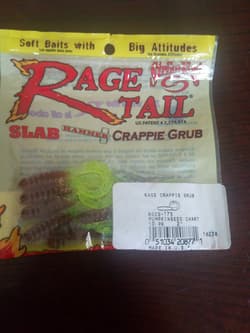 Strike King Rage Tail Slab Crappie Grub 2"  - Thumbnail 3