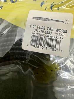 NO.6657 Gary Yamamoto 4.5 inch Flat Tail Worm Near Mint 4-piece Set - Thumbnail 4