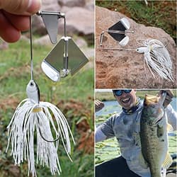  Fishing Lures Buzzbait Spinnerbait Jigs Lure for Bass Pike A-4PCS-BUZZBAIT - Thumbnail 6