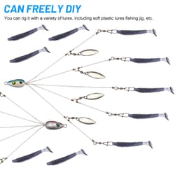 5 Arms Alabama Rig Fishing Lure Umbrella Rig w/Spinner for Striper Boat Trolling - Thumbnail 7