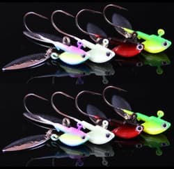 8PCS Jig Head Fishing Hooks Spinner Metal Jigging Fishing Lures Ice Swimbait 14g - Thumbnail 1