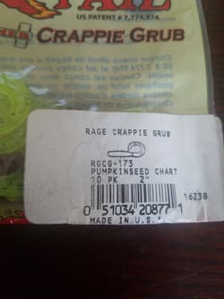Strike King Rage Tail Slab Crappie Grub 2"  - Thumbnail 4