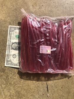 Bulk Pack Surge Tube Dark Red 12/0 Cut Trolling Saltwater Lures Striper Eel Rig - Thumbnail 1