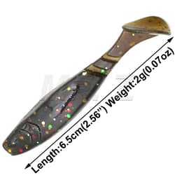 25 PCS Soft Fishing Lure Paddle Tail Swimbait for Bass Trout Walleye Crappie - Thumbnail 3