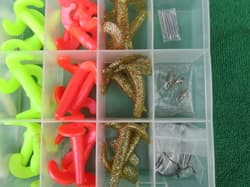 Woodstream Tackle Box w/ Fishing Supplies Lures Bait Hooks Strike King Heddon - Thumbnail 11