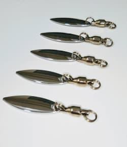 10 Pieces   Silver Willow Leaf Parts Blade 25Mm Metal Jig Head Minimal - Thumbnail 2