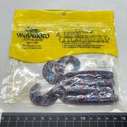 818319 Gary Yamamoto 6 Inch Jumbo Gloves 4 195 Clear Red Blue Silver Flk Conditi - Thumbnail 2