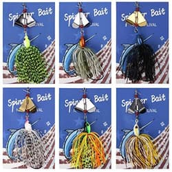 Spinnerbait Fishing Lures Kit Set, 6pcs Bass Fishing Buzzbait Style A-6pcs - Thumbnail 6