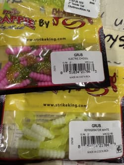 9X Mix Lot Strike King Panfish Mr Crappie Curly Tail Grub Fishing Lures - Thumbnail 6