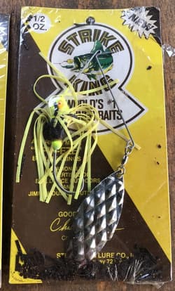 3 Vintage Nos 1/2 Oz Strike King Spinner Baits New Old Stock Diamond Eyes  - Thumbnail 4