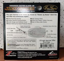 Z-Man Jack Hammer Fire Craw CBJH38-14 Chatterbait 3/8 oz. - Thumbnail 2