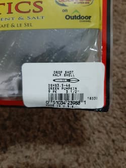 Strike King DSHS3.5-46 Drop Shot Half Shell 3.5" Green Pumpkin 9 Per Pack - Thumbnail 2