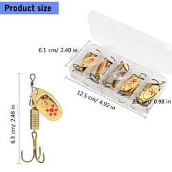 10Pcs Spinner Baits Set Fishing Lures Metal Baits Crankbait Fishing Accessories - Thumbnail 8