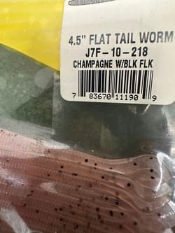 NO.6659 Gary Yamamoto 4.5 inch Flat Tail Worm Near Mint 4-Piece Set - Thumbnail 4