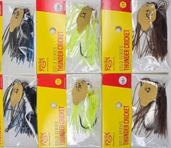 (Lot of 6) Strike King Gold Series Thunder Cricket Vibrating Blade Jig 3/8-1/2oz - Thumbnail 3